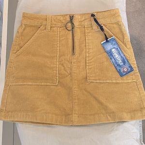 Mustard yellow corduroy skirt